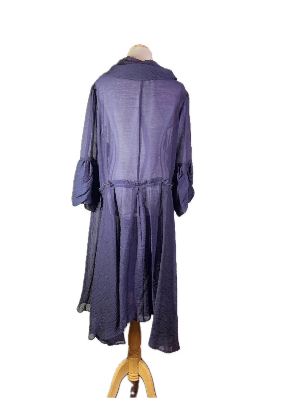 Design Today's Size 2XL Sheer Purple Coat Double-Breasted - Picture 10 of 10